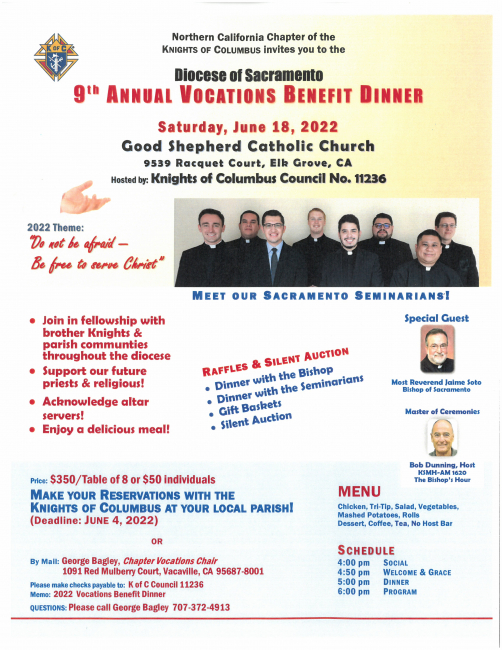 9th Annual Vocations Benefit Dinner (2022)